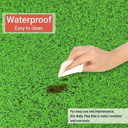 Eva Play Grass Effect Foam Mats - Green Puzzle Matting Abaseen 60x60cm