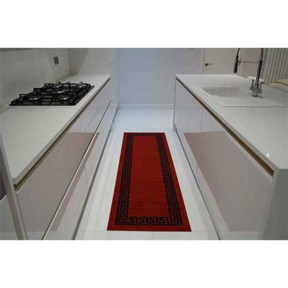 Havana Red Indoor Dirt Trapper Mat – Nonslip Machine Washable Gel Backed Abaseen