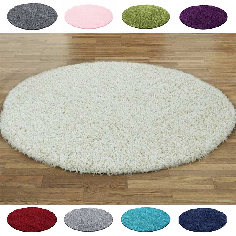 White Circle round Rugs