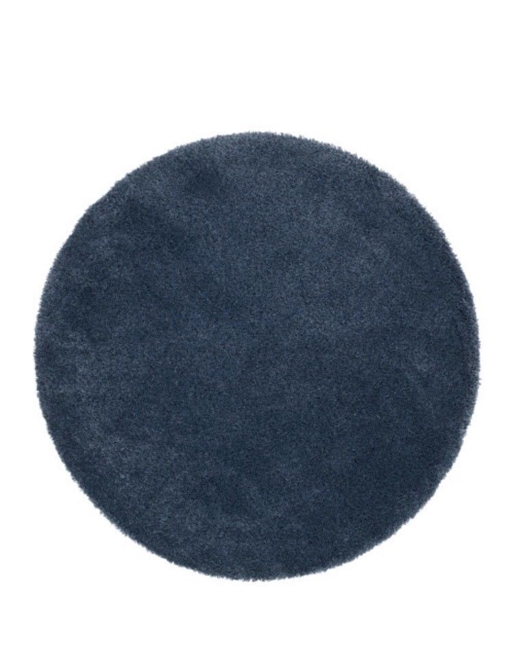 Abaseen Round Rugs In Dark Blue Rugs For Living Room